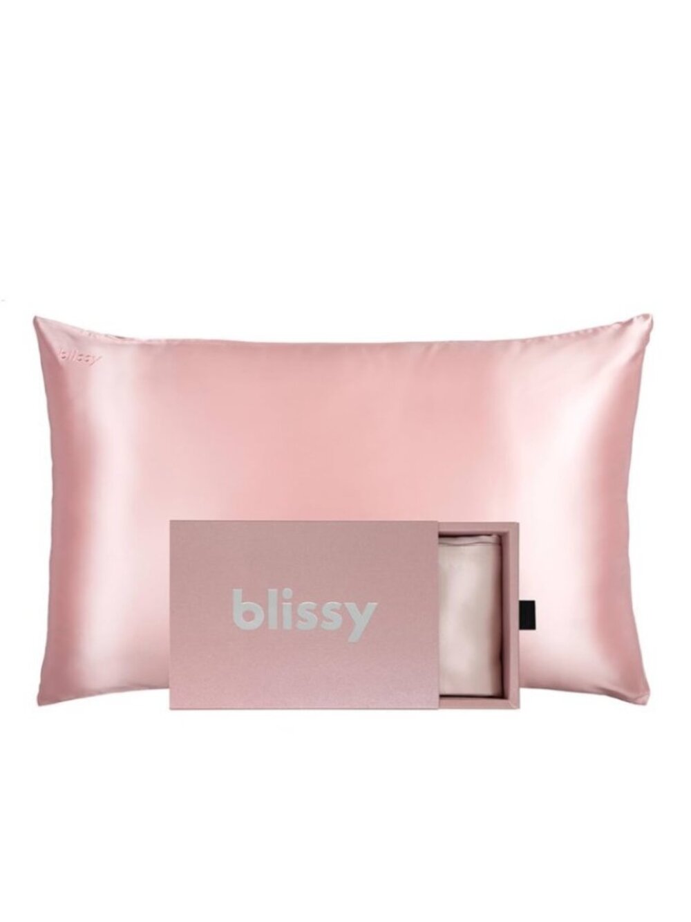 Blissy 100% Pure Mulberry Silk Organic Pillowcase Pink Standard 22 Momme NWT